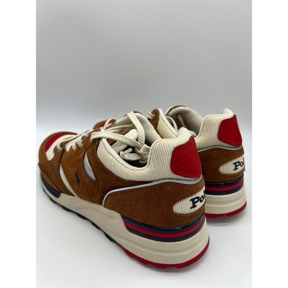 Polo Ralph Lauren Trackster 200 Shoes Brown Men’s 10.5 NEW - Picture 9 of 12